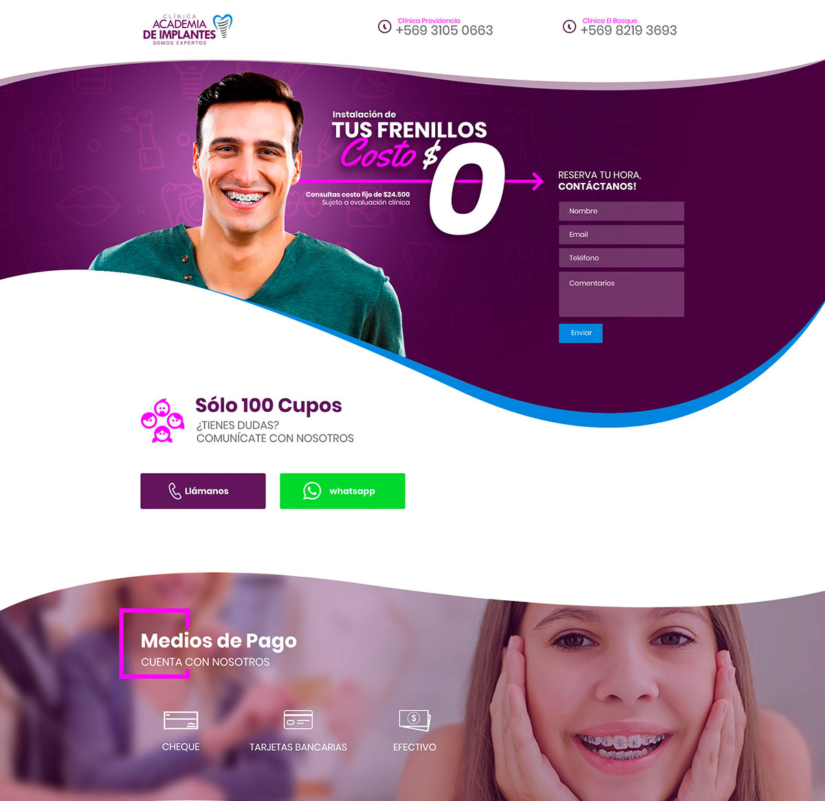 Landing Page Clínica Dental